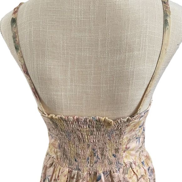 ANTHROPOLOGIE Staring At Stars Boho Vintage Look Smocked Dress Floral Medium - Picture 2 of 7